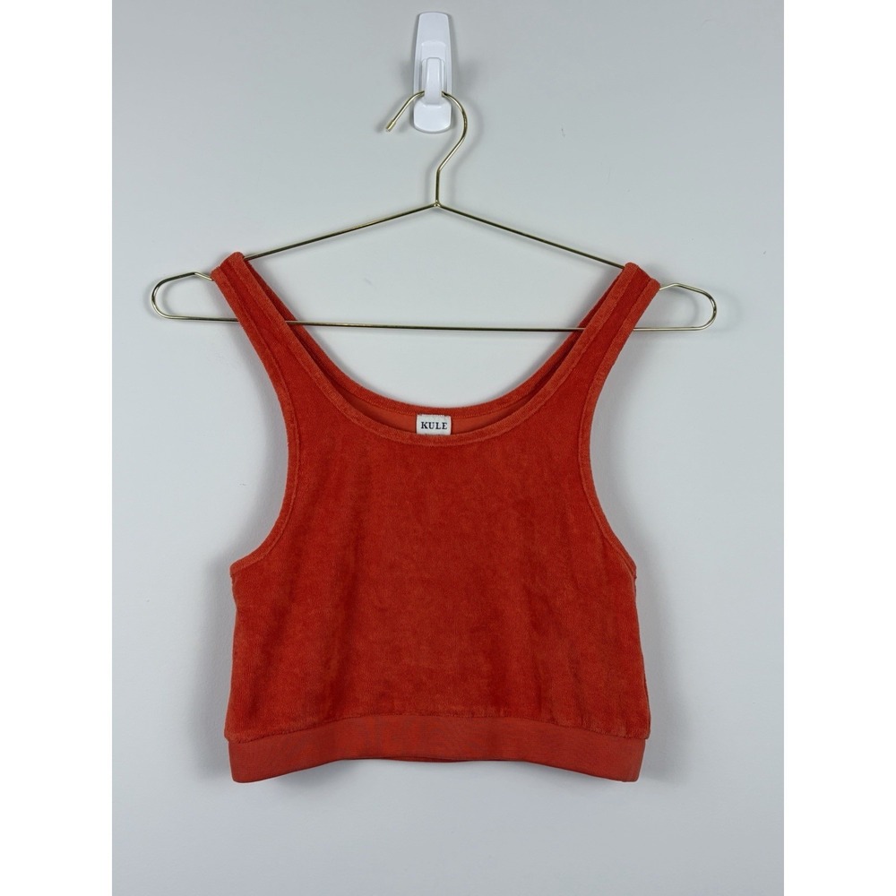 KULE The Terry Selena Lightweight Cropped Tank Coral SZ L